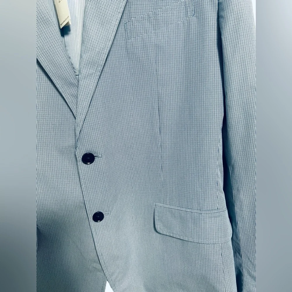 Banana Republic Light Blue Seersucker Sport Coat Blazer